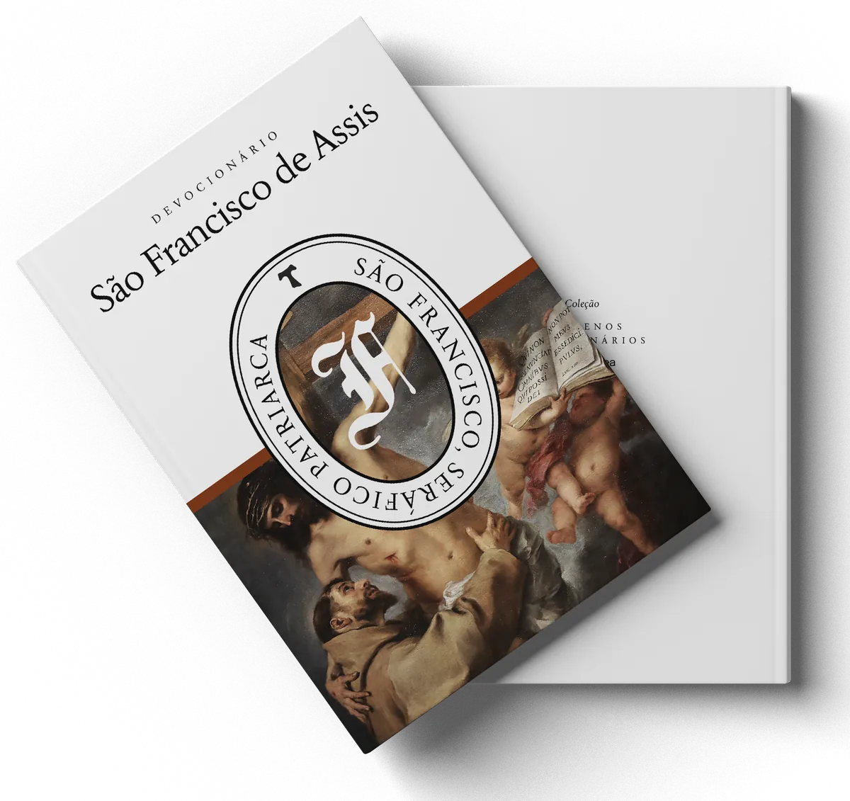 Capa e quarta capa do Devocionário a São Francisco de Assis, da Coleção Pequenos Devocionários