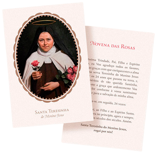 Santinho Novena das Rosas