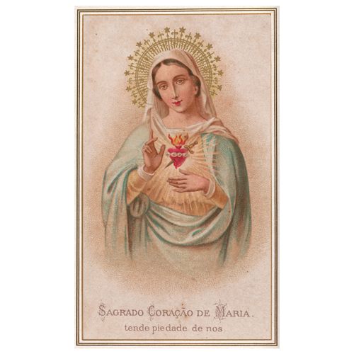 Santinho Imaculado Coração de Maria