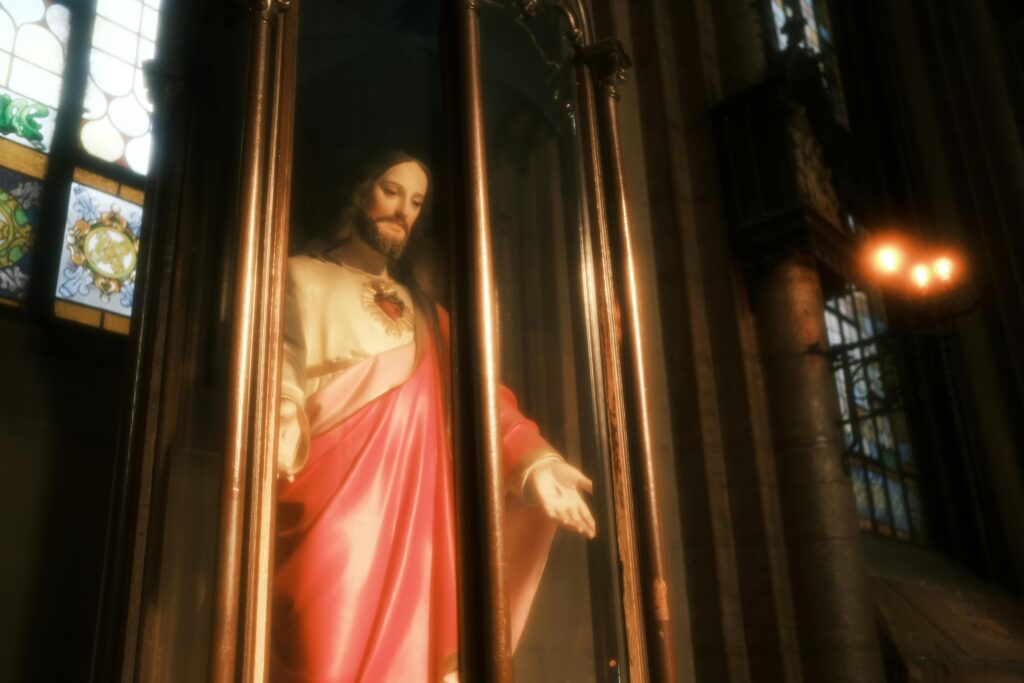 Que temeis? Não temos nós aqui a imagem do Sagrado Coração, que nos protege?